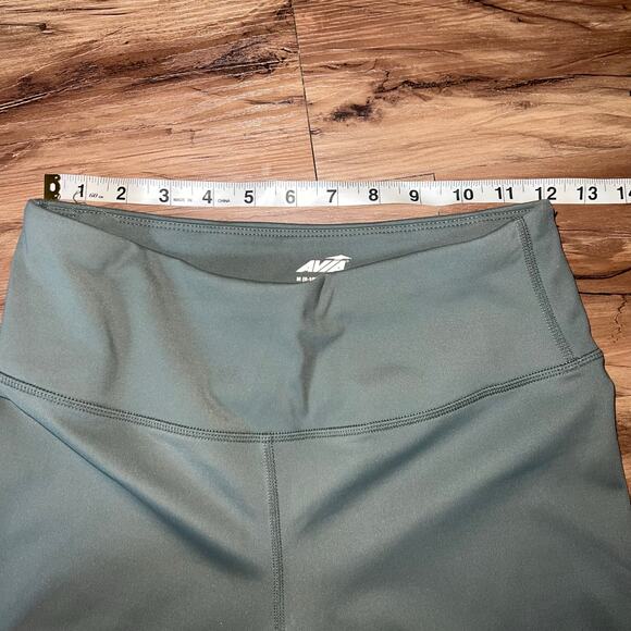 Green Avia High Rise Leggings with Mesh and See Through Design Size Medium - Picture 6 of 8